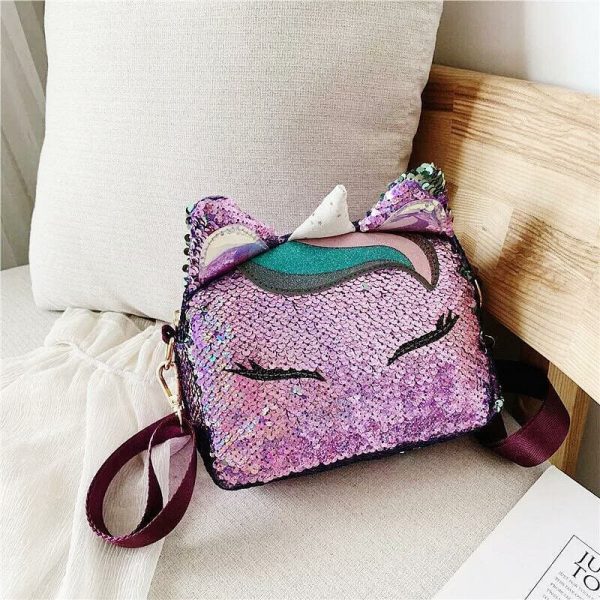 Shop Unicorn Glitter and Sequin Embellished Backpack - 27x11.5x35.5 cms  Online | Max UAE