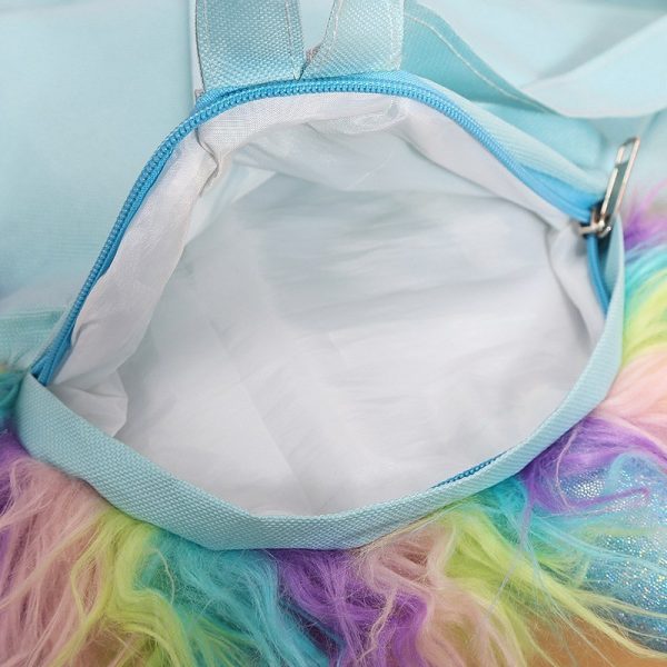 High quality Cute Unicorn Ladies purse Shoulder Bag Fashion Kids Children Plush  Bags Women Handbags(Multicolour)