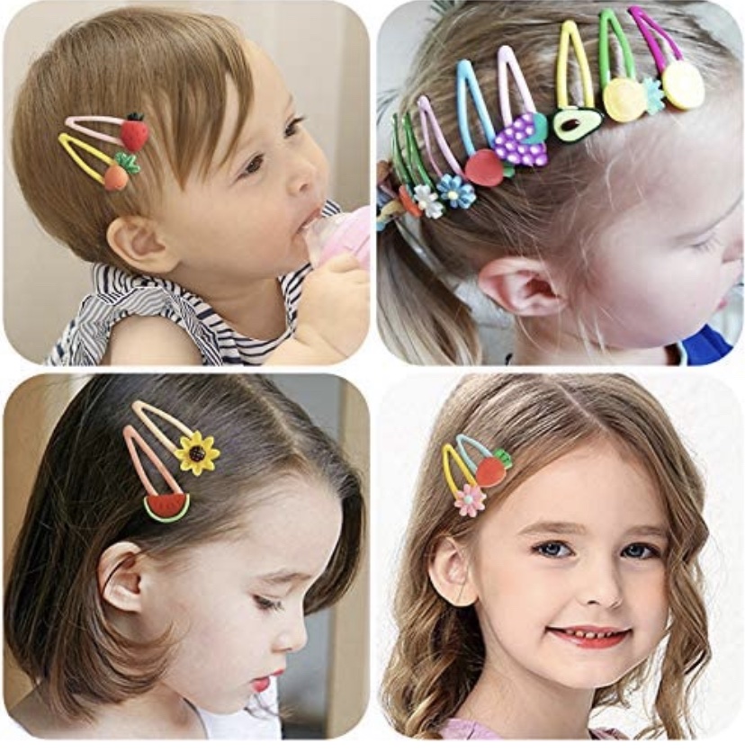 HZKAICUN Hair Clips Colorful Hair Barrette Metal Cute Snap Hair Clips for  Girls, Toddlers, Kids - 2 inch, 100pcs - Walmart.com