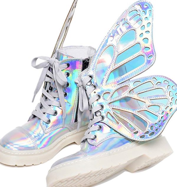 Holographic 2024 butterfly boots