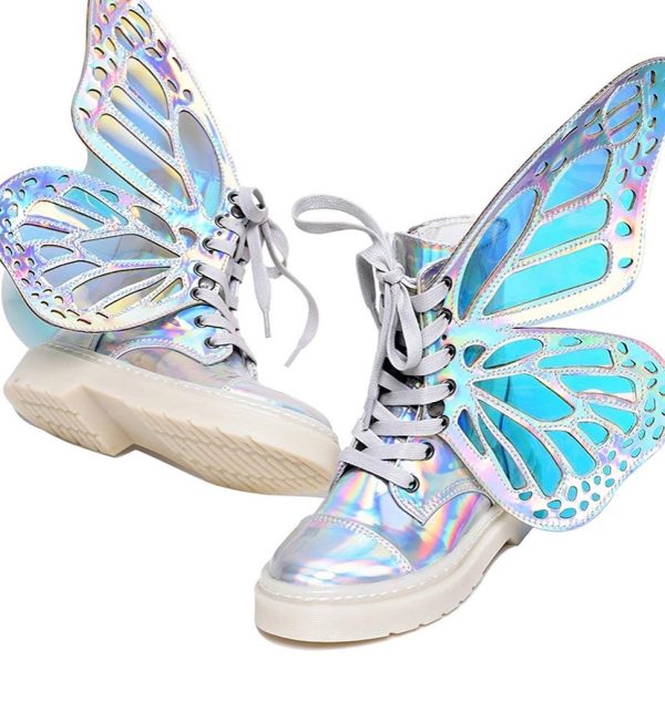 Butterfly shoes with on sale wings