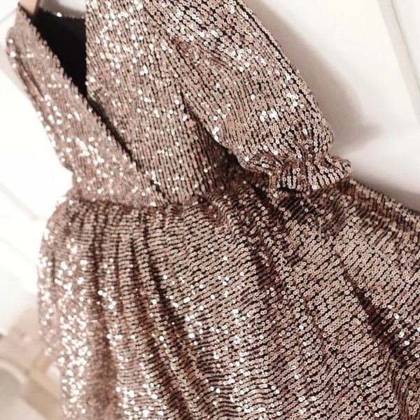 AE - Gold Sequin Long dress